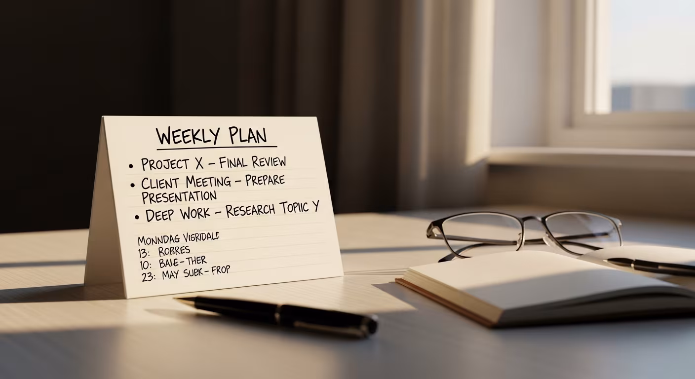 Weekly Planning the Minimalist Way