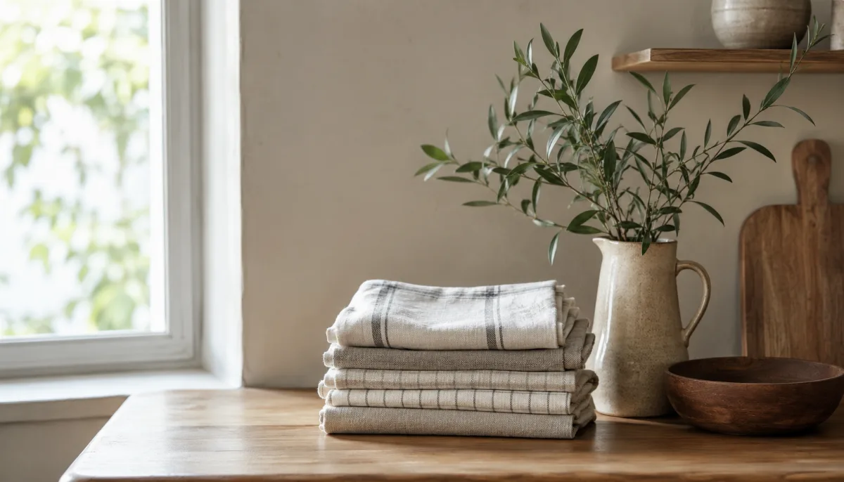 Calm minimalist interior with natural light and a few simple objects