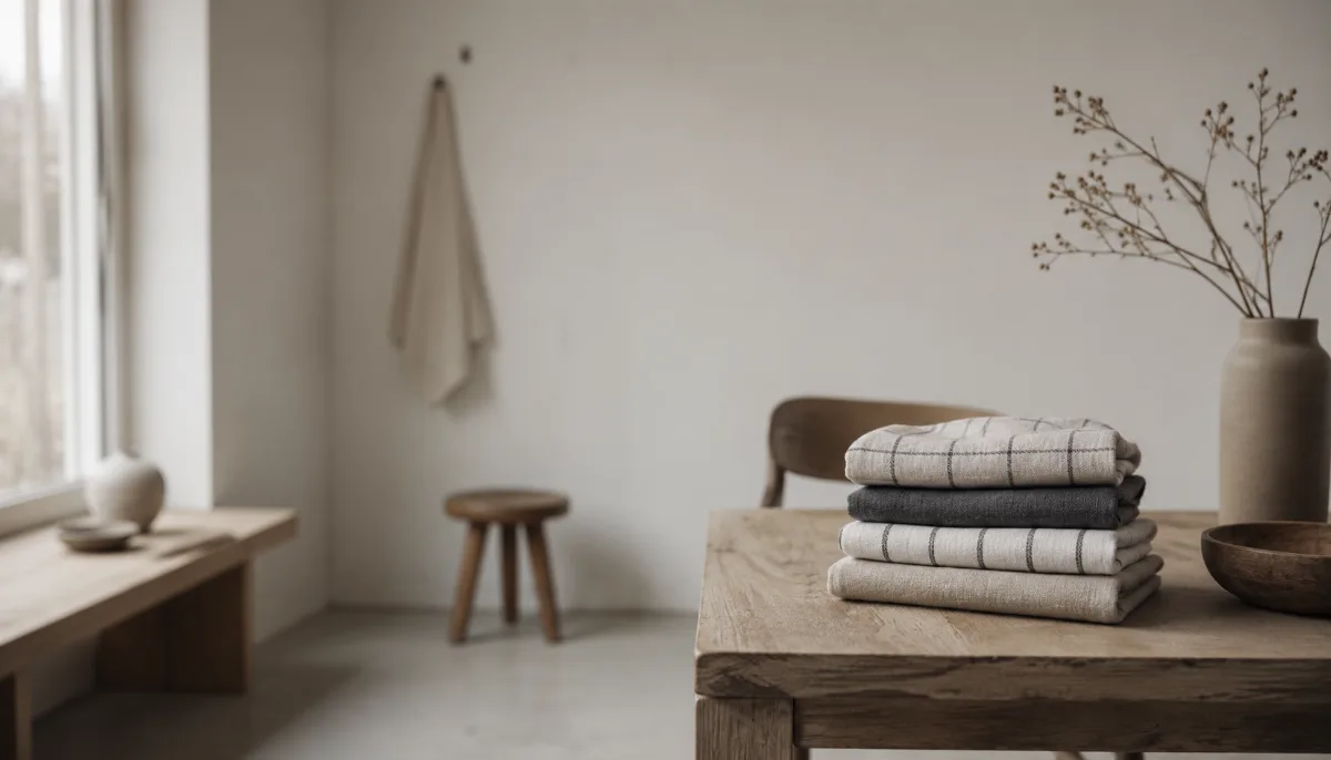 Calm minimalist interior with natural light and a few simple objects