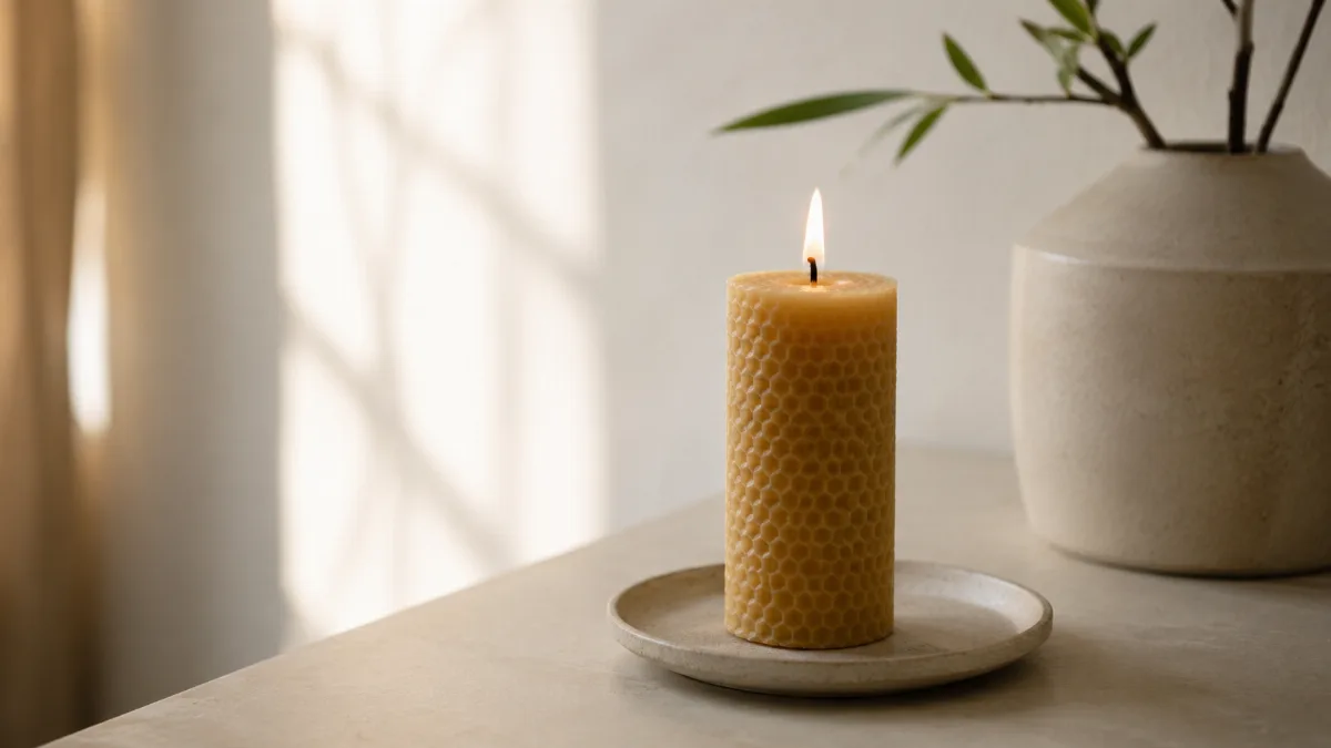 Calm minimalist interior with natural light and a few simple objects