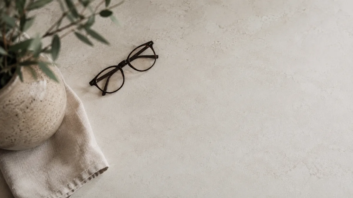Calm minimalist interior with natural light and a few simple objects