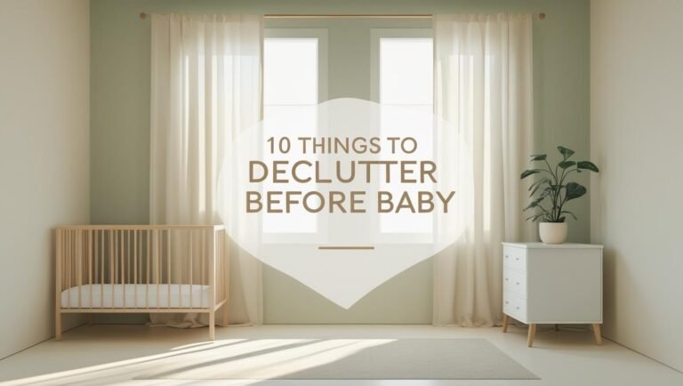 Expecting parents decluttering a small apartment before baby arrives.
