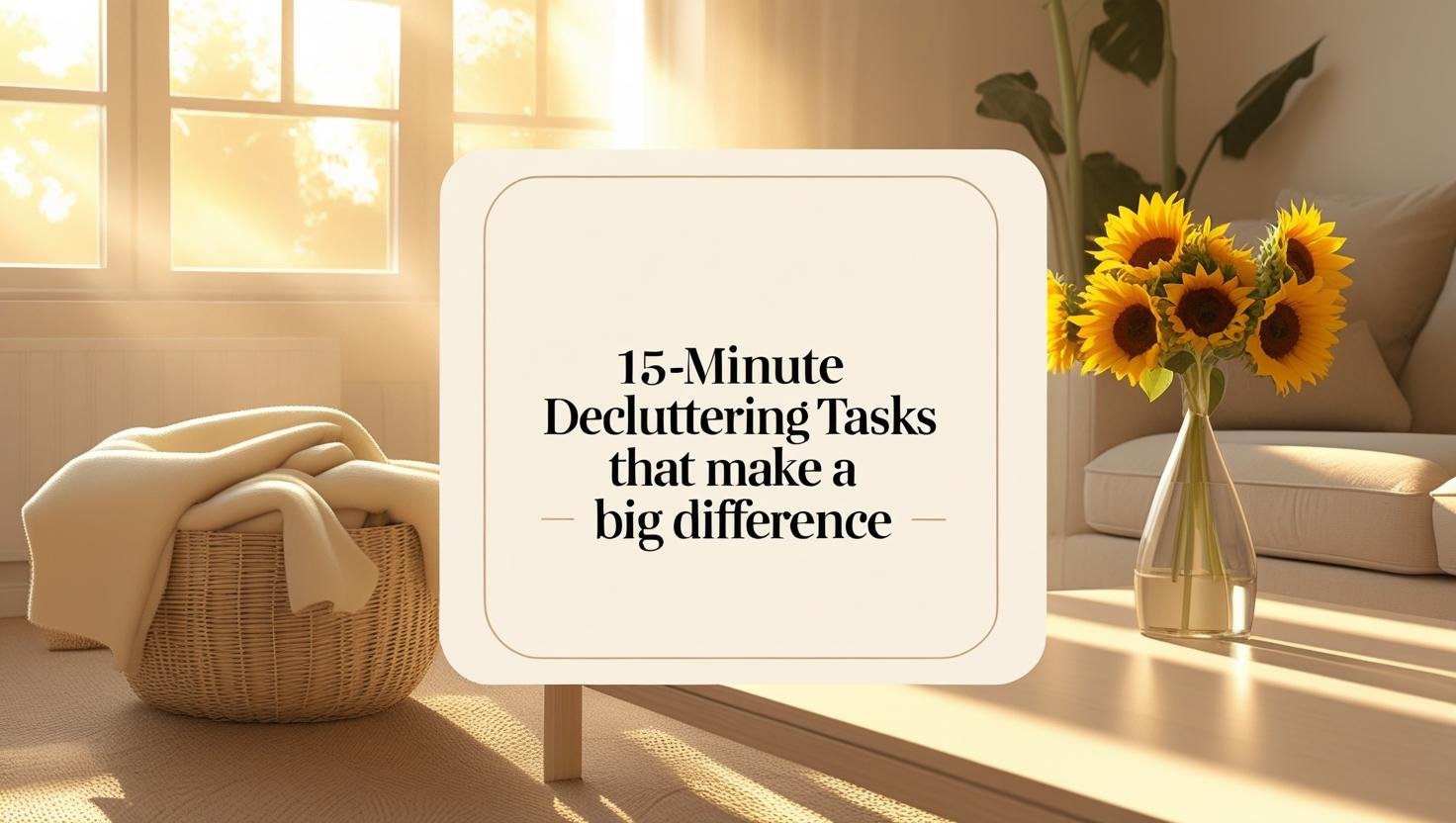 15-Minute Decluttering Tasks That Make a Big Difference