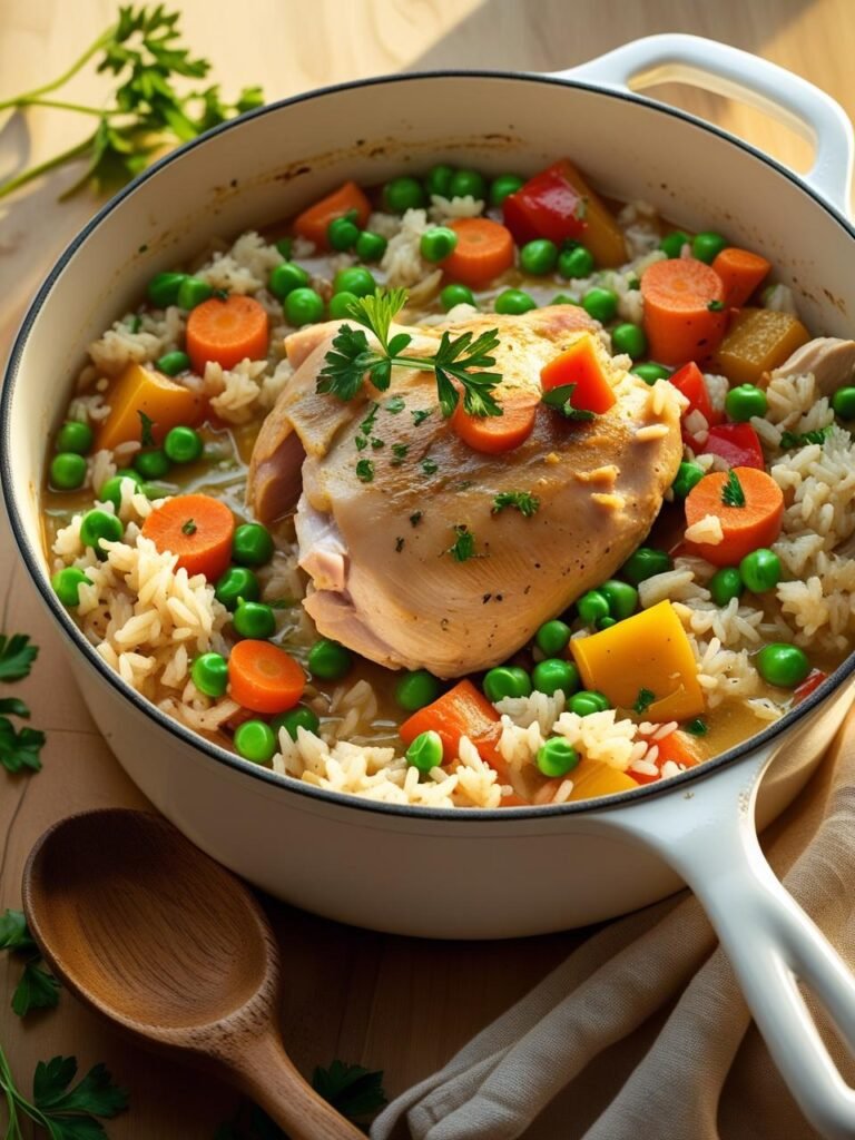 Budget-friendly chicken and vegetable stir-fry cooked in one pan for a minimalist family meal