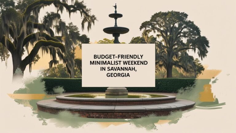 Budget-Friendly Minimalist Weekend in Savannah, Georgia