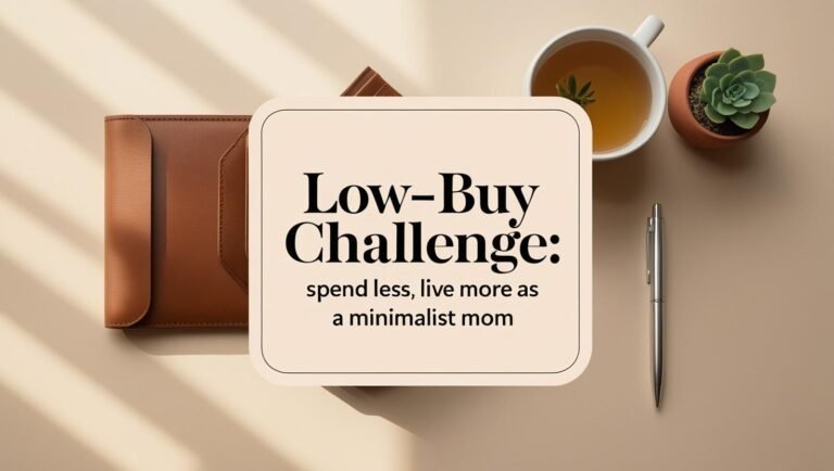 Low-Buy Challenge: Spend Less, Live More as a Minimalist Mom