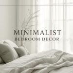 A serene minimalist bedroom with a neatly made bed, a simple wooden nightstand, and a small green plant, showcasing minimalist bedroom decor for better sleep.